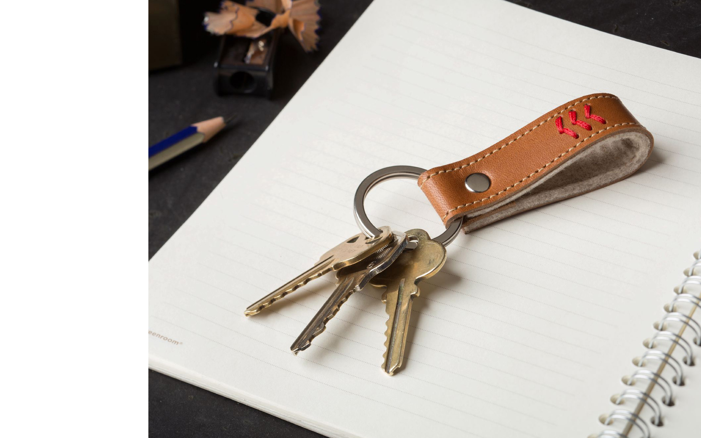 Sandlot Goods Classic Leather Key Fob - Black